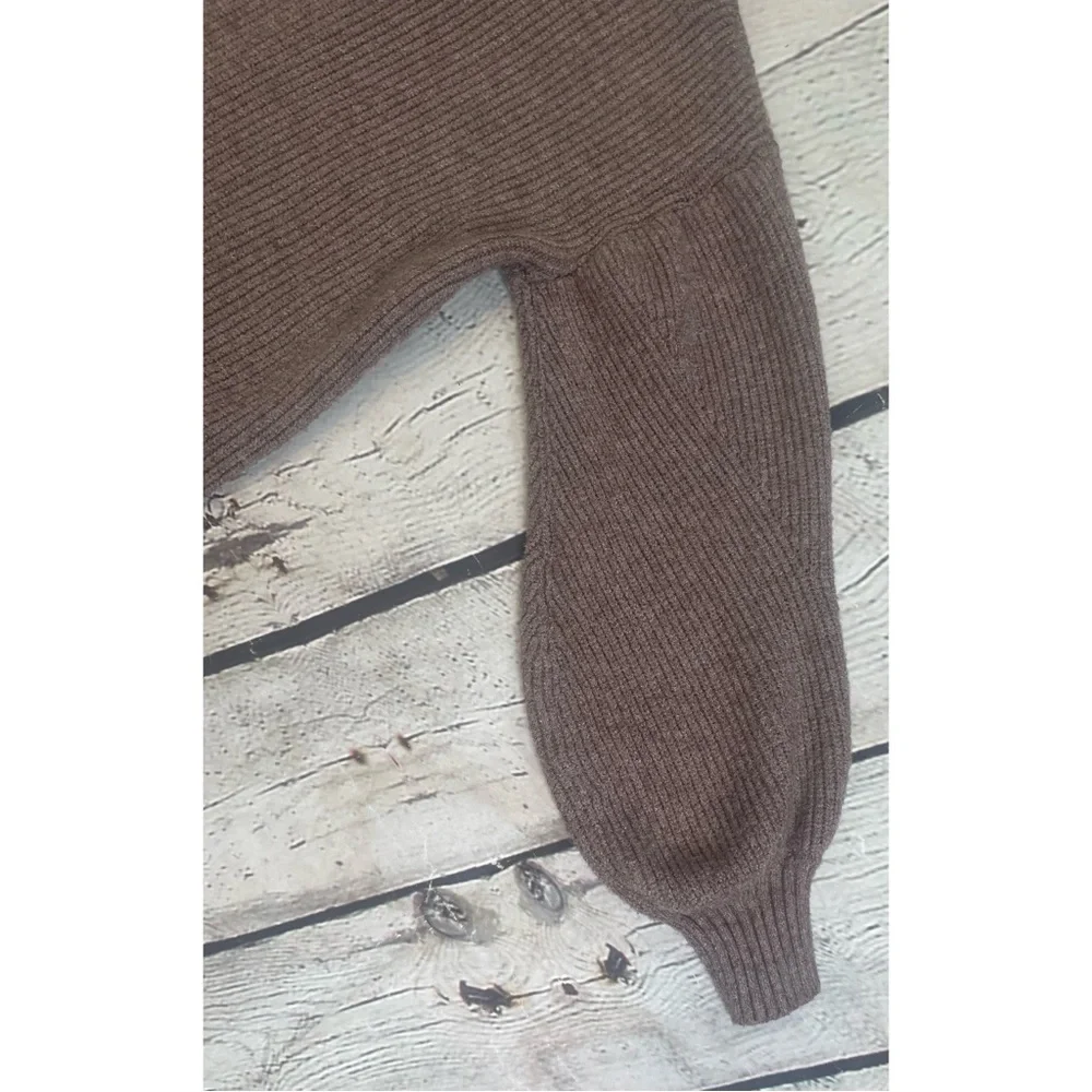 Debut Open Front Ribbed Knit Cardigan
